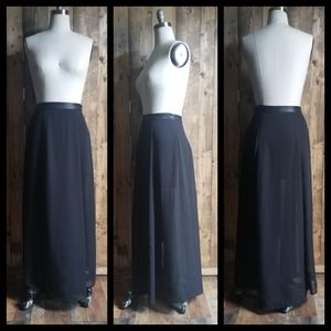 City Chic Black Mini/Maxi w Sheer Mesh Maxi Skirt